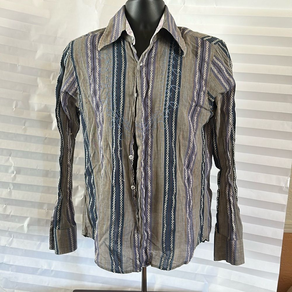 Jimi Hendrix Purple Label Men's Long Sleeve Cotton Casual Button Down Shirt